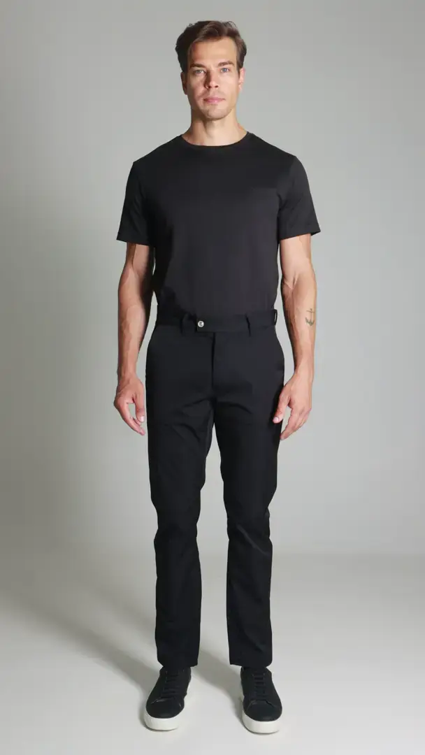 Capa do vídeo: Calça Sarja Compact Flex Bolso Faca Brooksfield: vista de frente, lado e costas