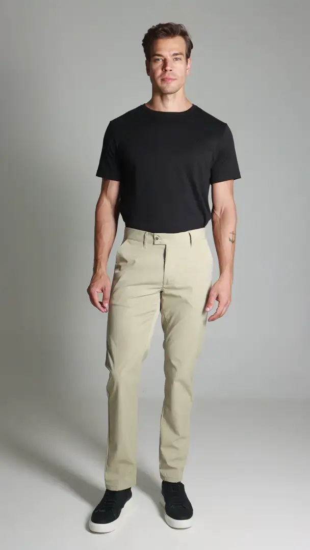 Capa do vídeo: Calça Sarja Compact Flex Bolso Faca Brooksfield: look bege casual