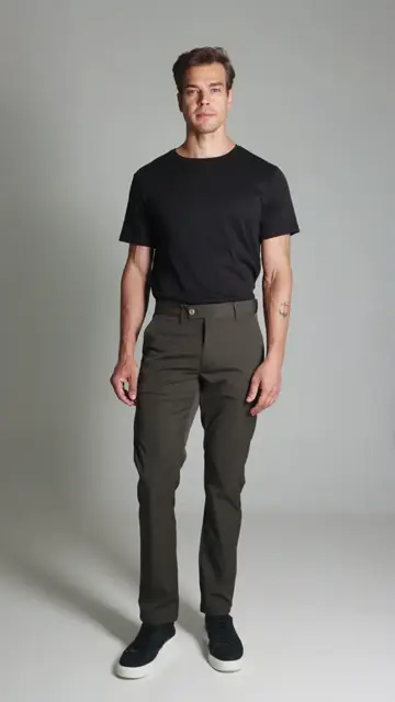 Calça Sarja Compact Flex Bolso Faca Brooksfield: look verde escuro