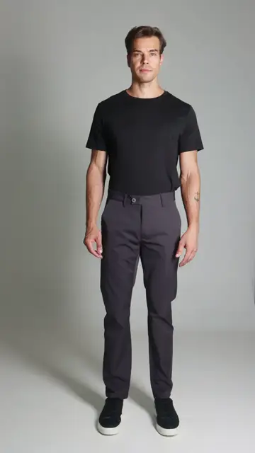 Calça Sarja Compact Flex Bolso Faca Brooksfield: corte slim grafite